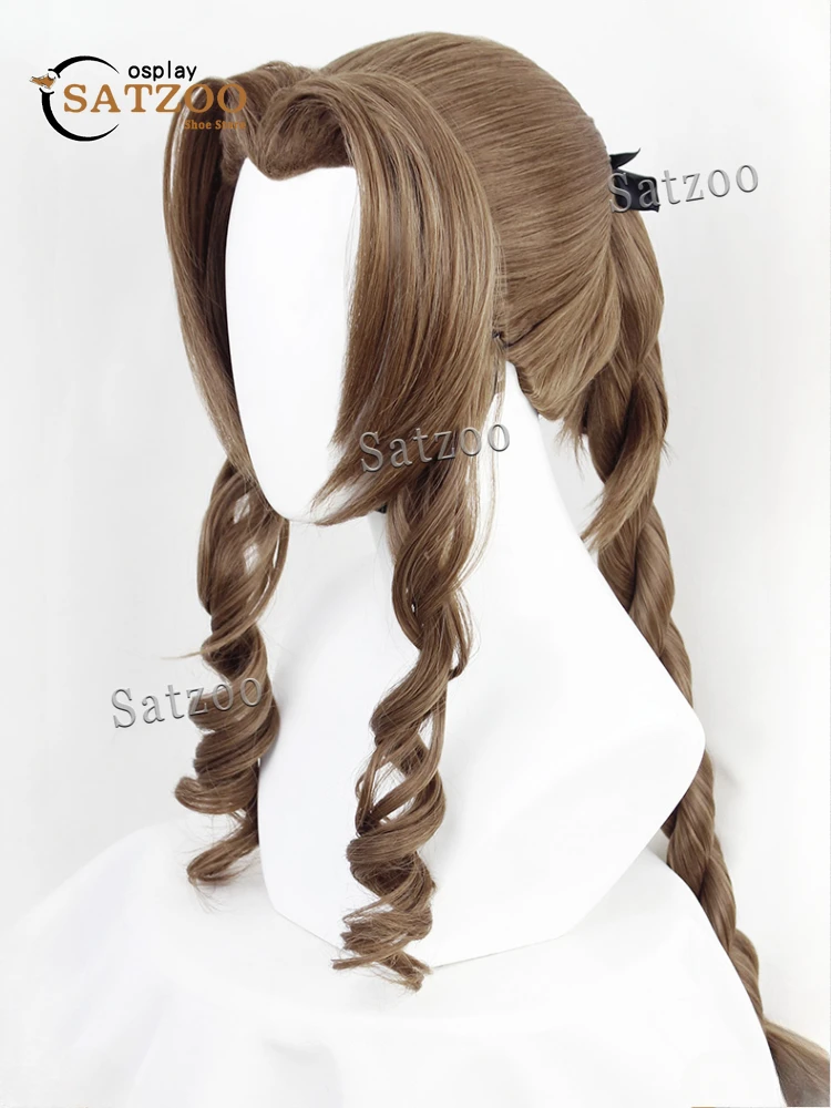 Final Fantasy Vii 7 Аэрит Гейнсборо Косплей Парик 100 СМ Коричневый Термостойкий