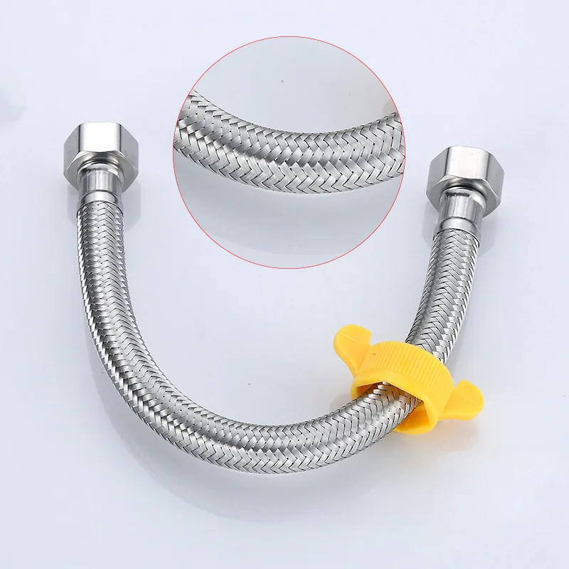 

High performance Stainless Steel Braided Inlet Hose for Faucets Cold and Hot Water 304 Stainless Steel 20cm Length