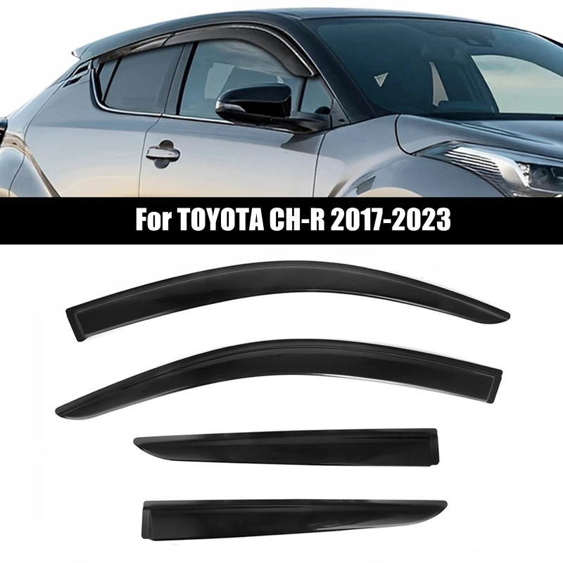 Оконный козырек для Toyota CHR C-HR 2017-2024 защитный от ветра дефлектор солнца и дождя