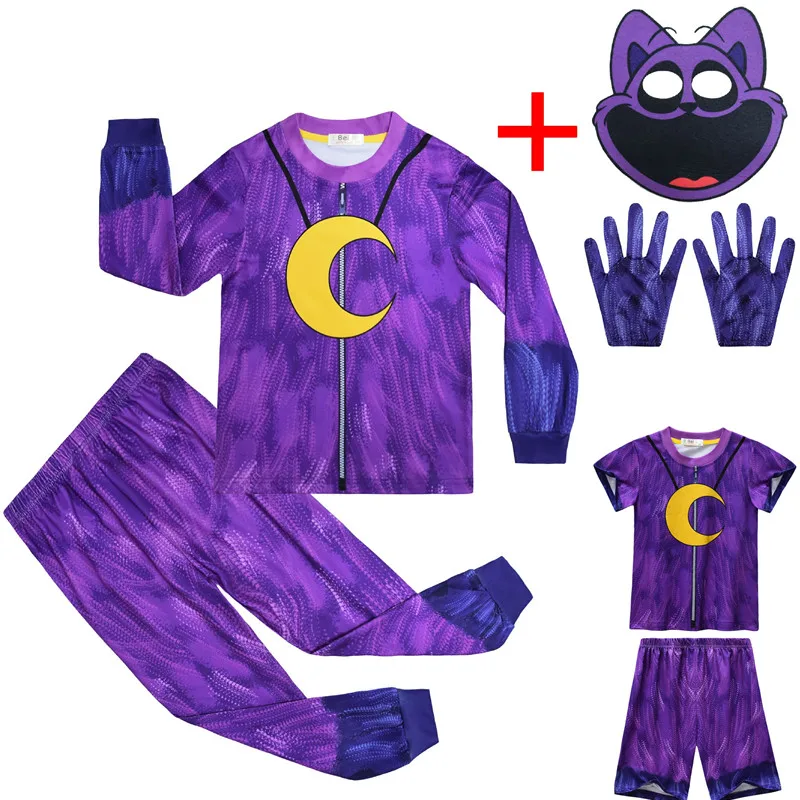 Костюм для косплея Catnap с длинными рукавами мальчиков и девочек маскировка