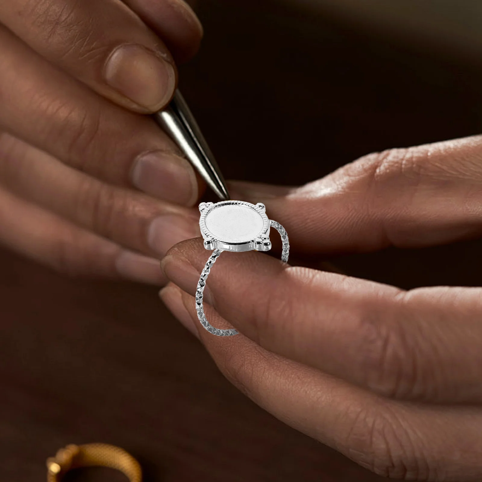 6 шт. овальные кольца детали заготовки держатель для ювелирных изделий основа