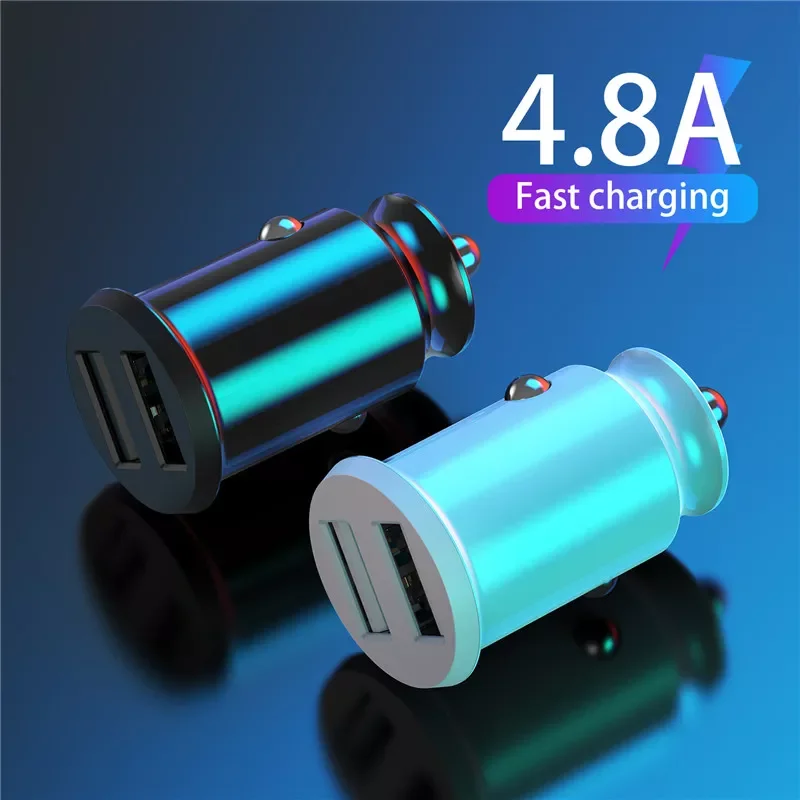 

Dual USB Car Charger 5A Fast Charing 2 Port USB 12-24V Car Cigarette Socket Lighter For Car USB Charger Power Adapter