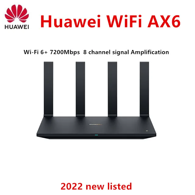 

Wi-Fi-роутер Huawei AX6 двухдиапазонный, 6 + 7200 Мбит/с, 2,4 ГГц