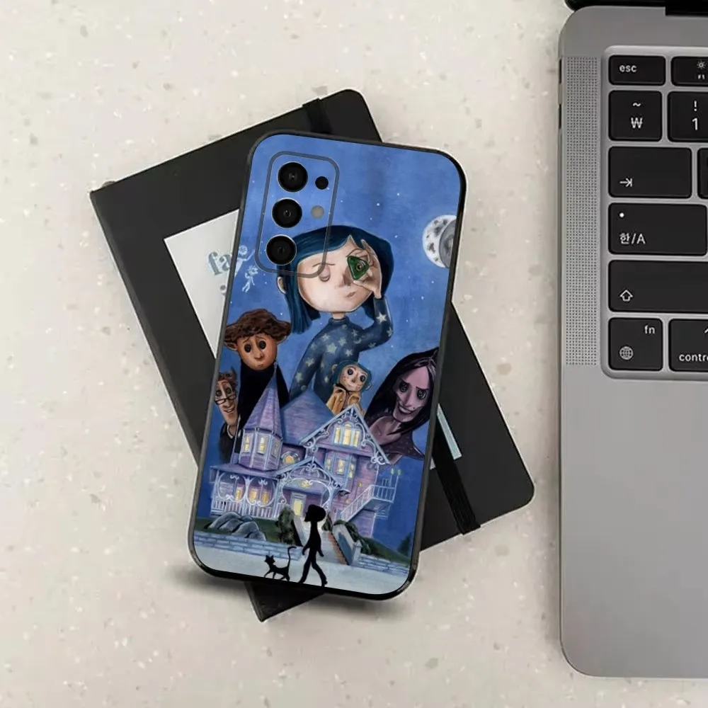 Чехол для телефона A-Anime C-CoralineS-S Samsung Galaxy A91 A80 A73 A72 A71 A53A52 A32 A31A22 A21s A20 черный чехол