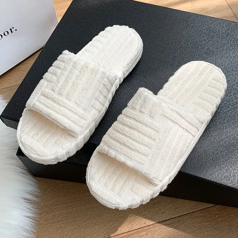 Home Cotton Shoes Women Slippers Spring Autumn Shoes Woman Fashion Flats Casual Slippers Ladies Plus Size Comfortable and Light