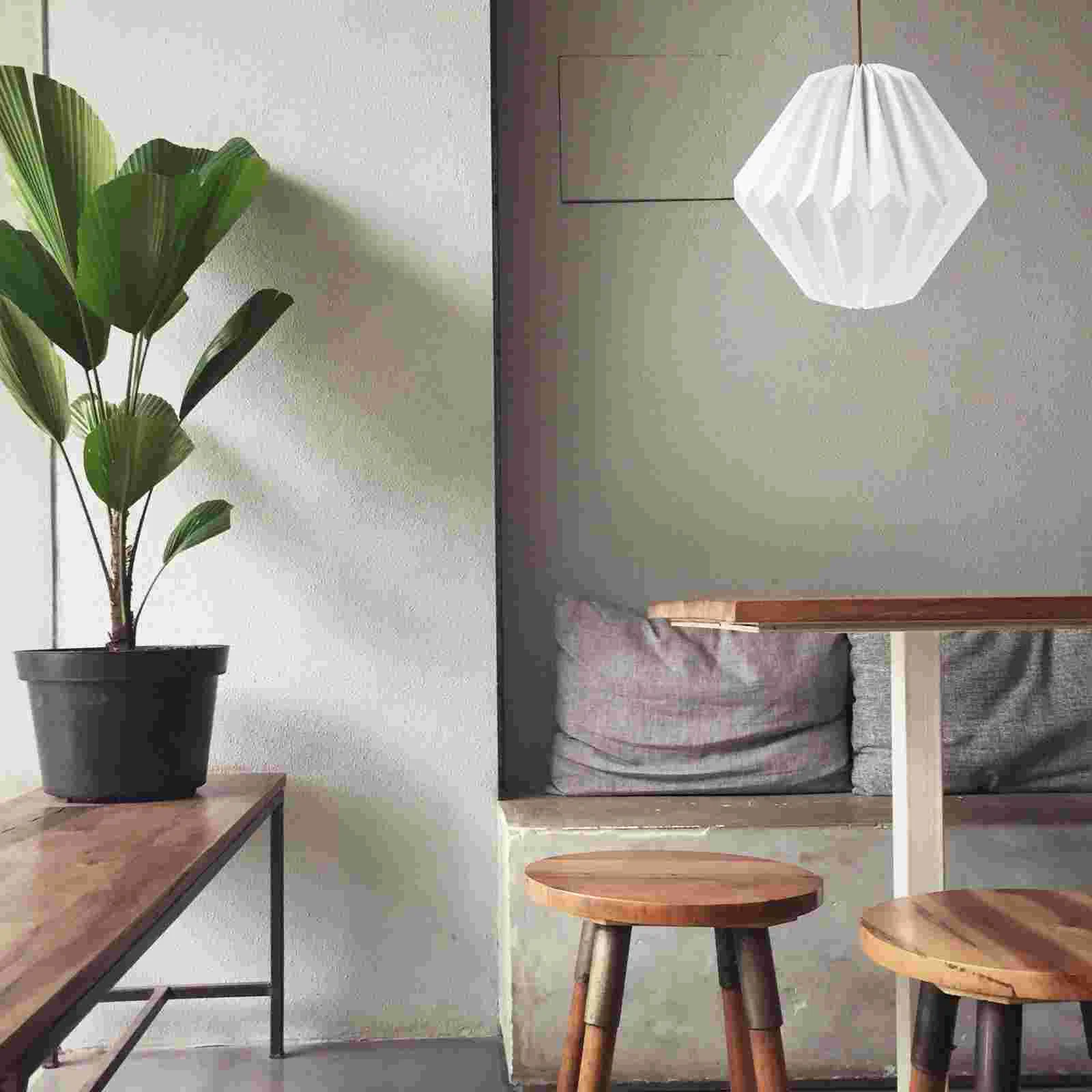 

Shade Lamp Paper Light Lampshade Origami Cover Pendant Ceiling Shades Chandelier Pleated Hanging Floor Lantern Decorative Puzzle