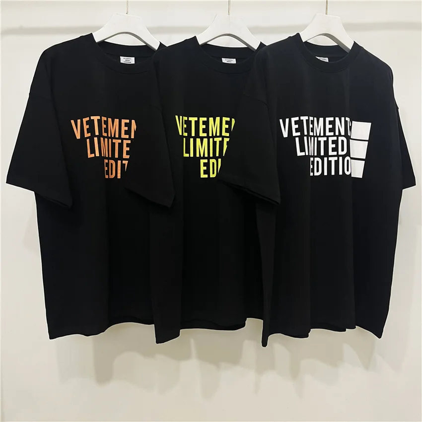 

Back Tonal Embroidered Limited Edition Vetements T-shirt Men Women 1:1 High Quality Vetements Tee VTM Tops Short Sleeve