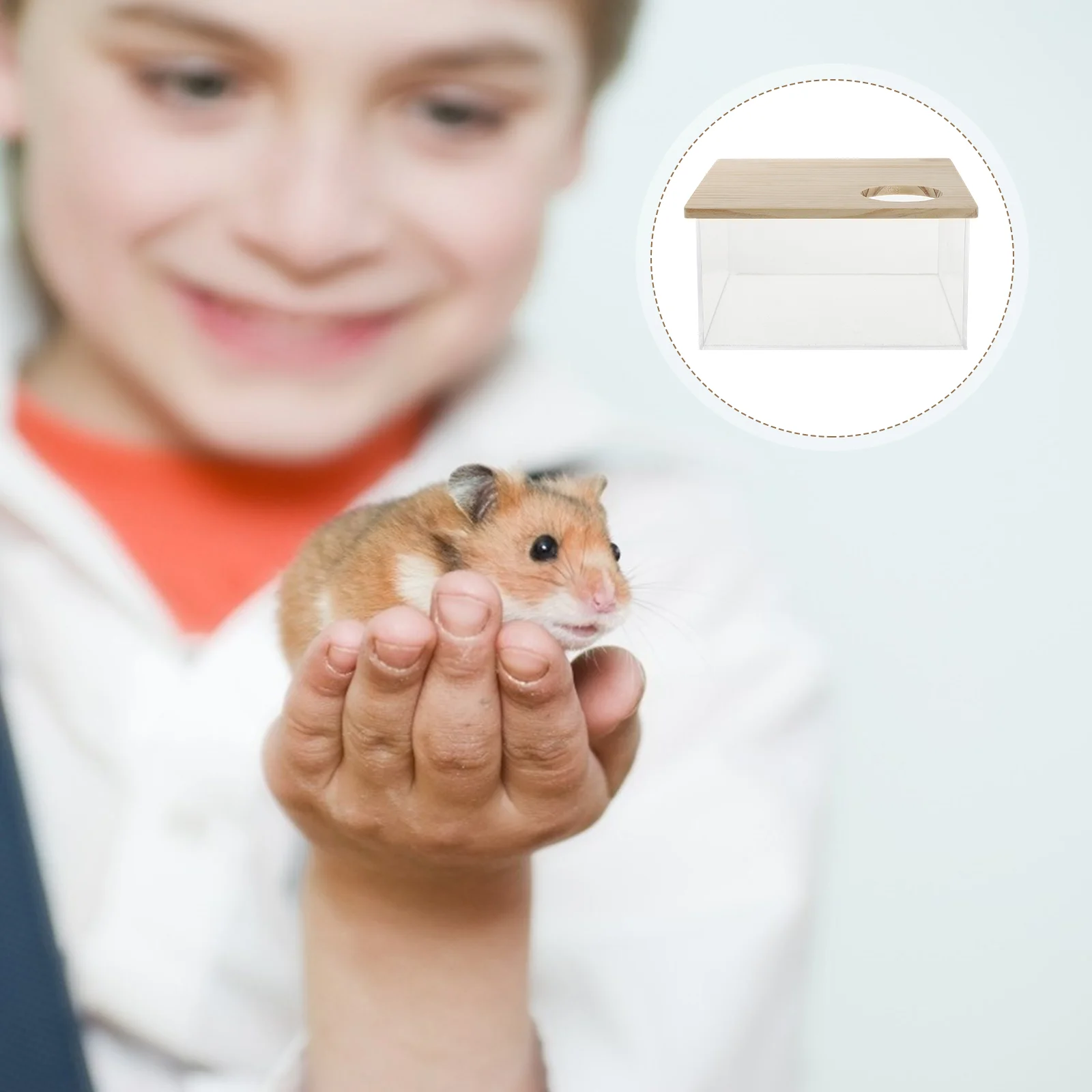 

1Pc Sand Bath Box Rat Hamster Hideout Transparent Bathtub Sand Bath Container