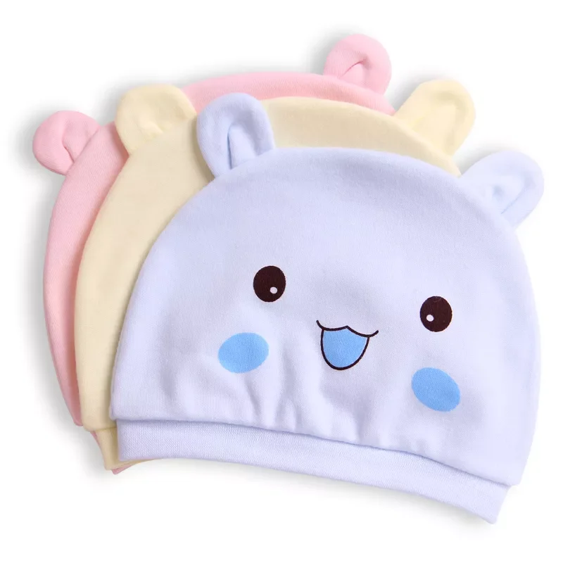 

40 Colors Baby Hats 100% cotton Printed Baby Hats & Caps For 0-3 Months Newborn Baby Accessories
