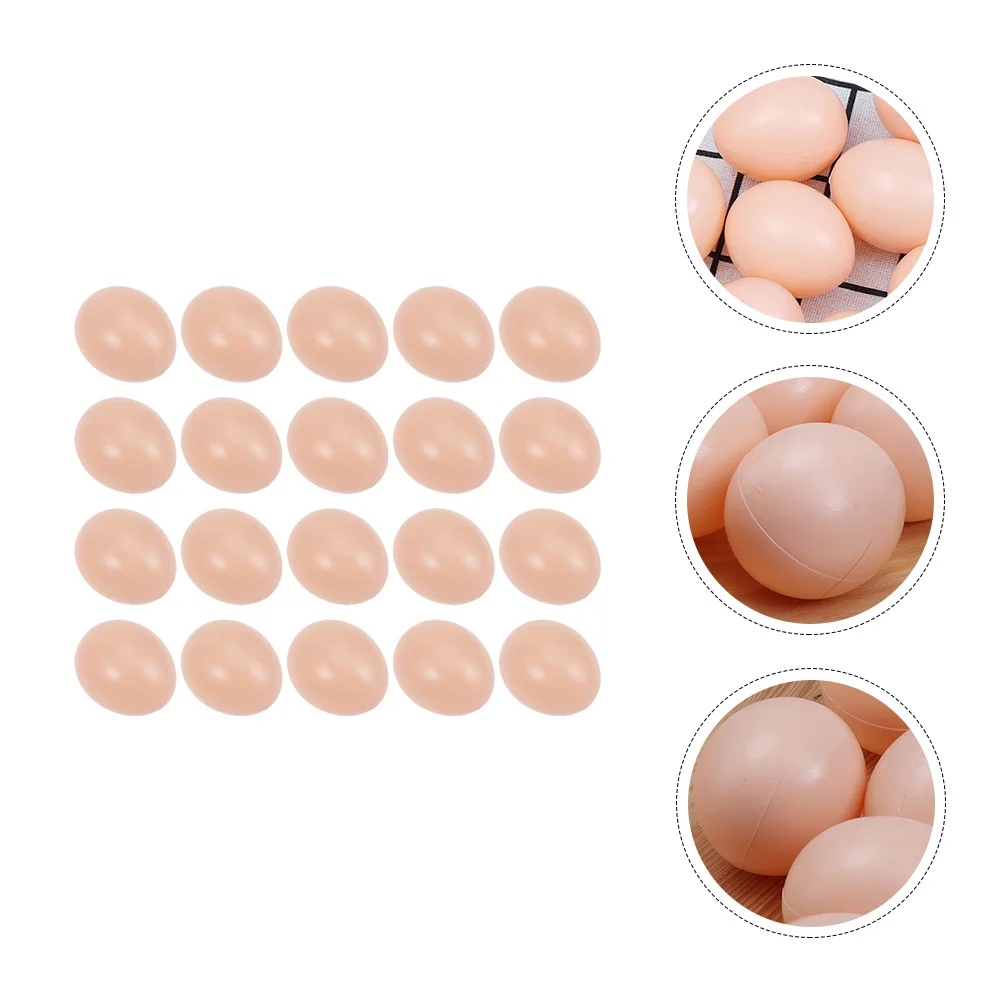 

20pcs Lifelike Simulation Graffiti Egg Educational Model Toys Chicken Egg for Student