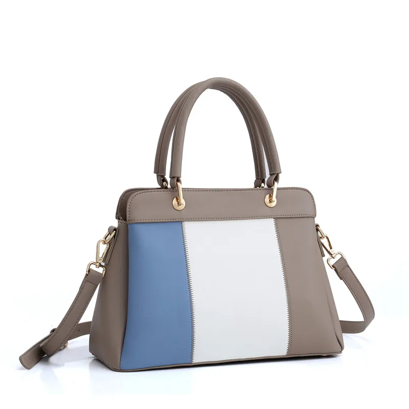 

PU women bag Fashion color matching handbag