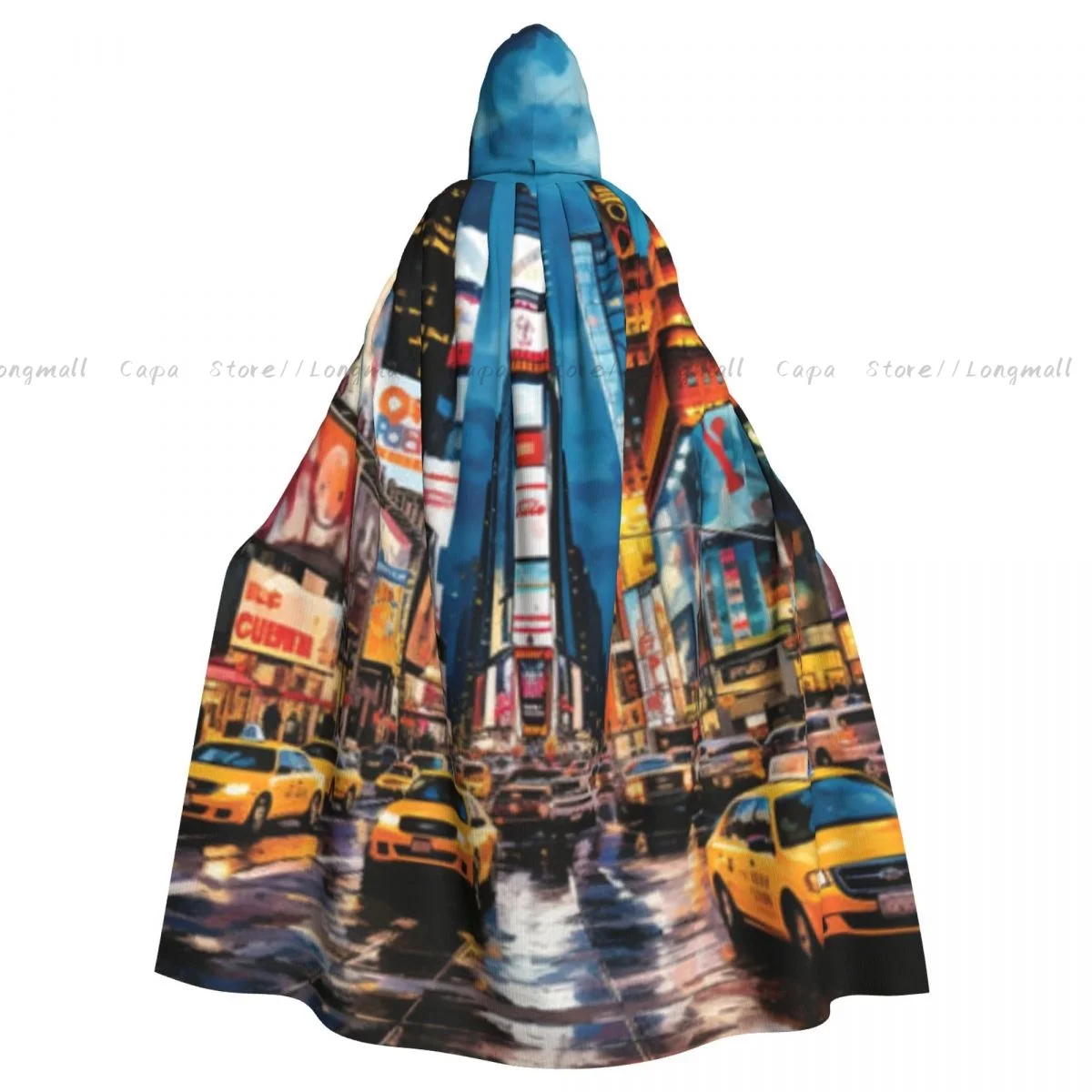 Плащ с капюшоном и принтом Нью-Йорка пальто костюм для косплея на Хэллоуин