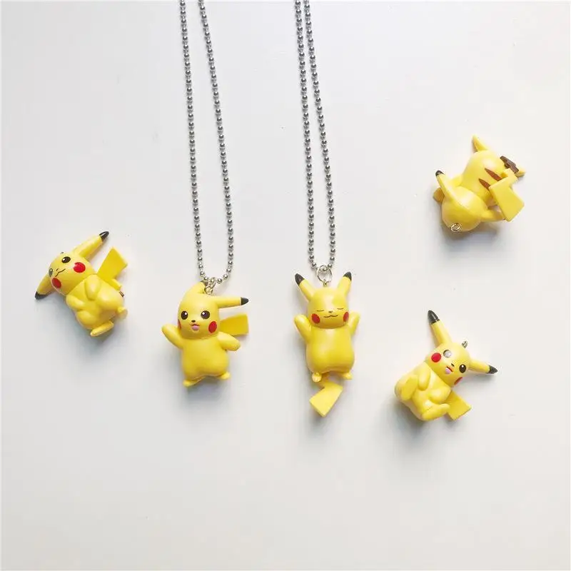 

Мультяшный детский Забавный Покемон Пикачу супер милый мягкий банджи девушка сердце кулон ожерелье для пары