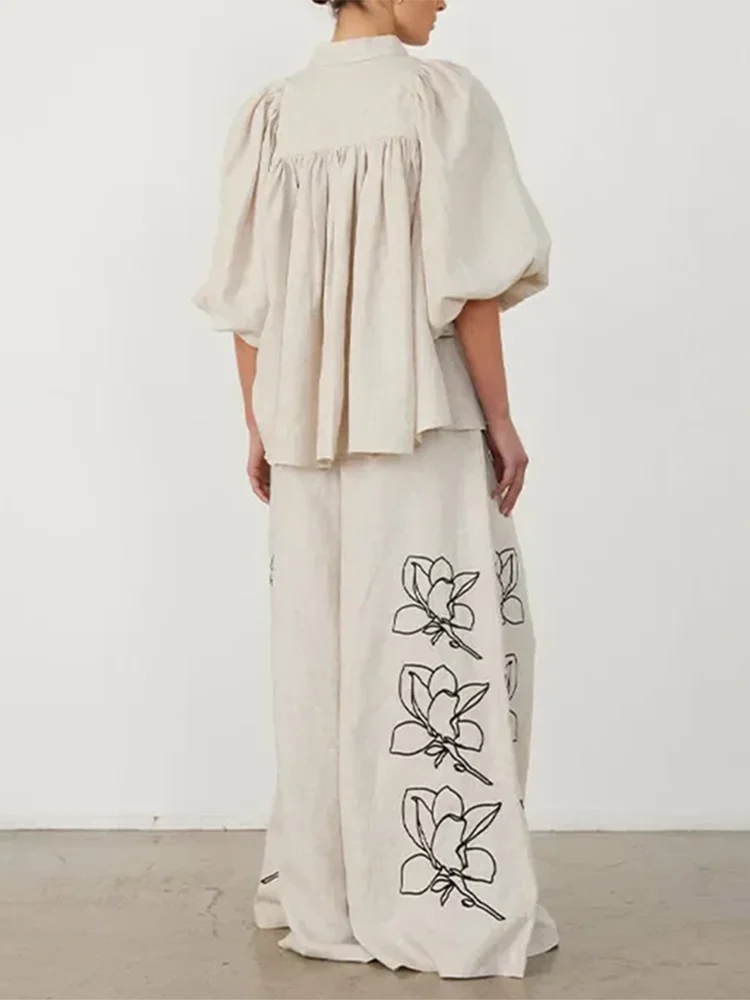 VGH Повседневные комплекты из двух предметов с принтом для женщин Рубашки