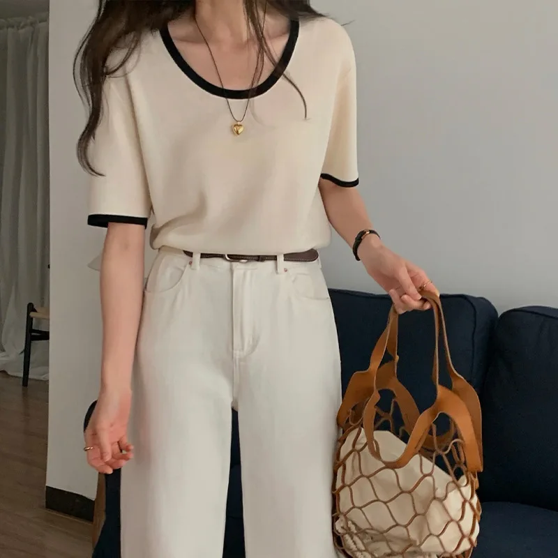 

Traf Official Store 2023 Women Clothing Top Oversized T Shirt Solid Viscose Regular Worsted T Shirt For Women The Price Of