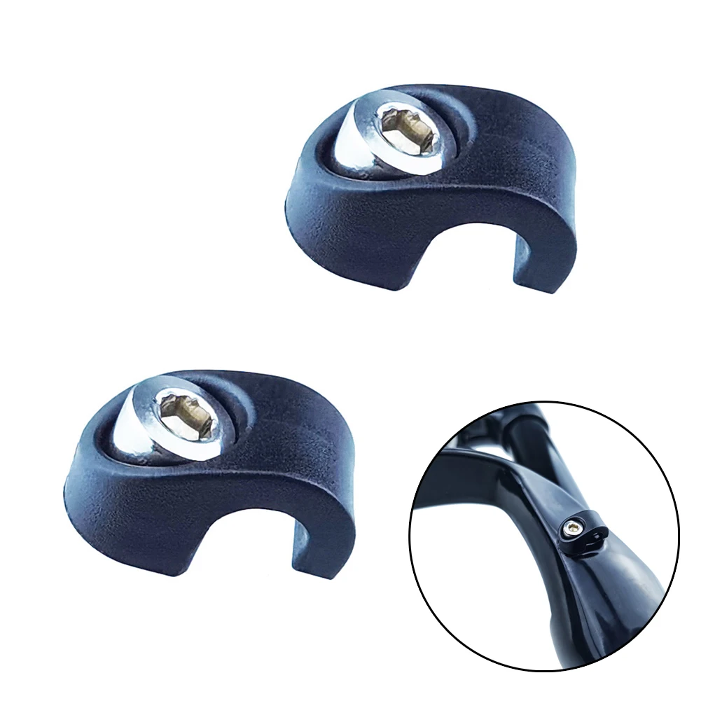 

2 PCS Bike Bicycle Fork Brake Housing Buckle Brake Cable Hose Clamp Cable Guide M4 Compatible With SR SUNTOUR ABS+Steel