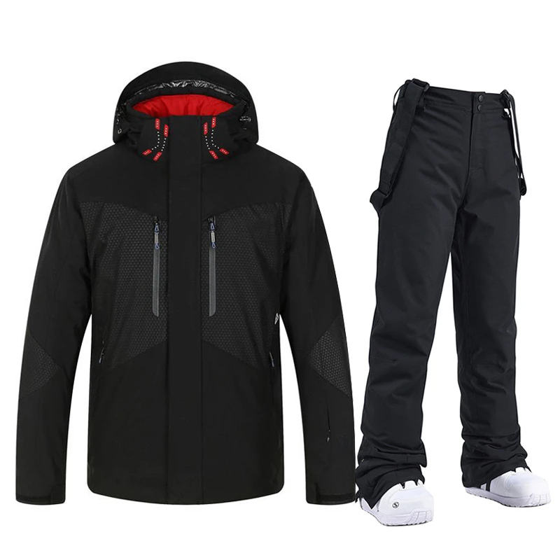 Winter Ski Suit New Men Ski Jacket and Pant Thicken Warm Down Windproof Outdoor Sports Snowboard Ski Equipment