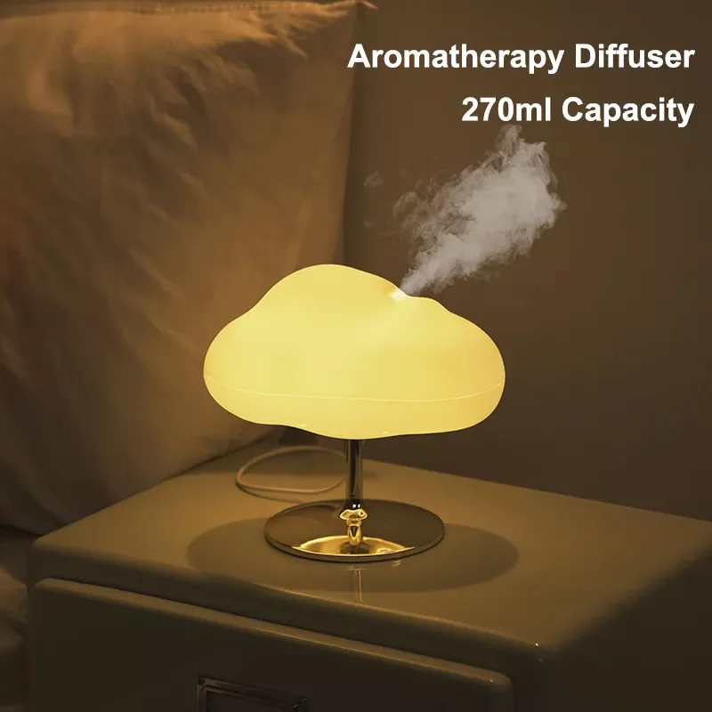 

Essential Oil Aromatherapy Diffuser Silent Mist Maker USB Ultrasonic Home Air Humidifier with LED Night Lamp