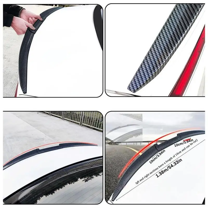 Подходит для большинства автомобилей спойлер на заднее крыло трехступенчатое