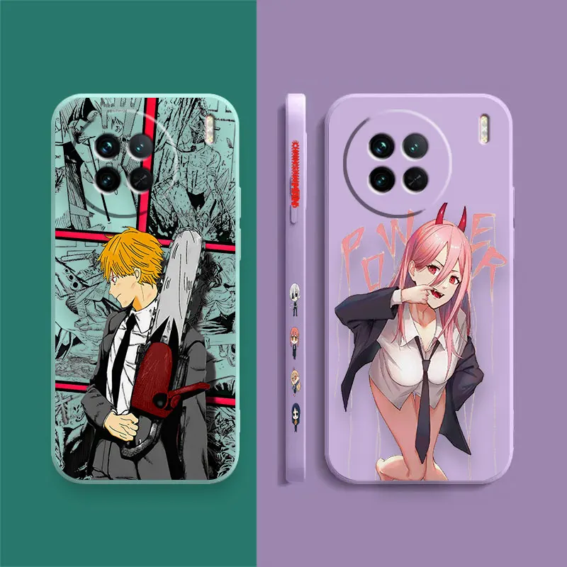 Chainsaw Man Power Denji Phone Case For VIVO X21I X21S X23 X27 X30 X50 X60 X70 X80 X90 5G PRO PLUS Colour Case Funda Shell Capa