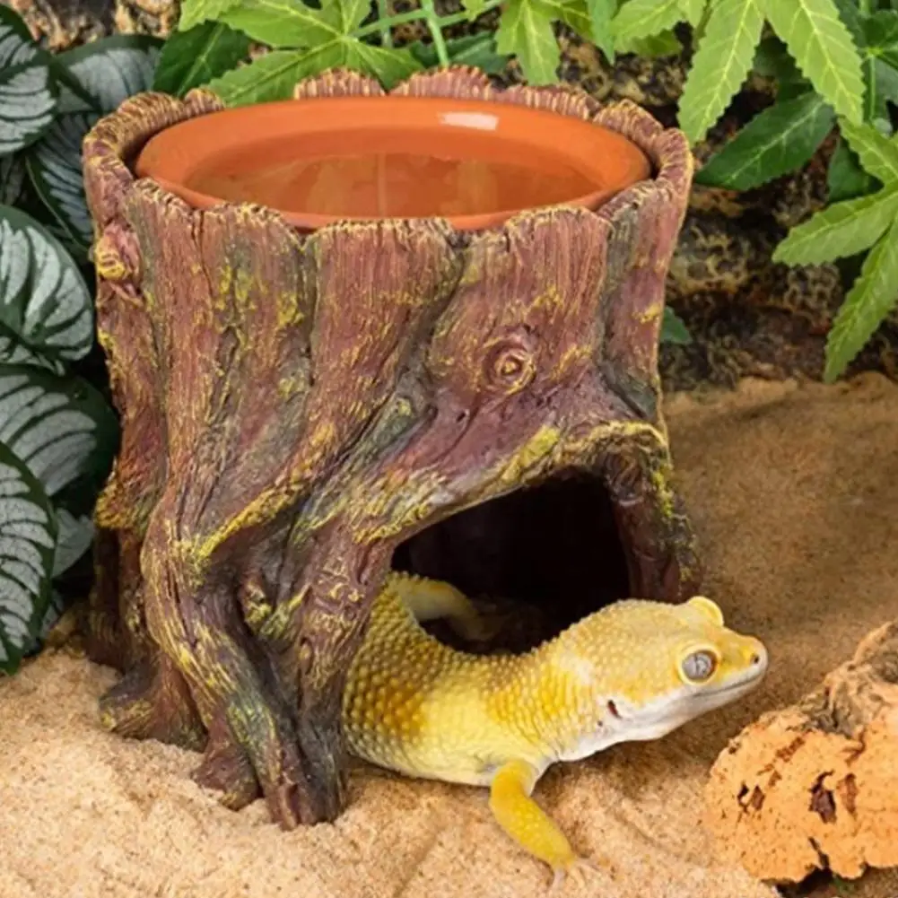 

Reptile Hide Cave Moisture Keeping Reptile Cave Basin Humidifying Help Shedding For Reptile Amphibians Leopard Gecko