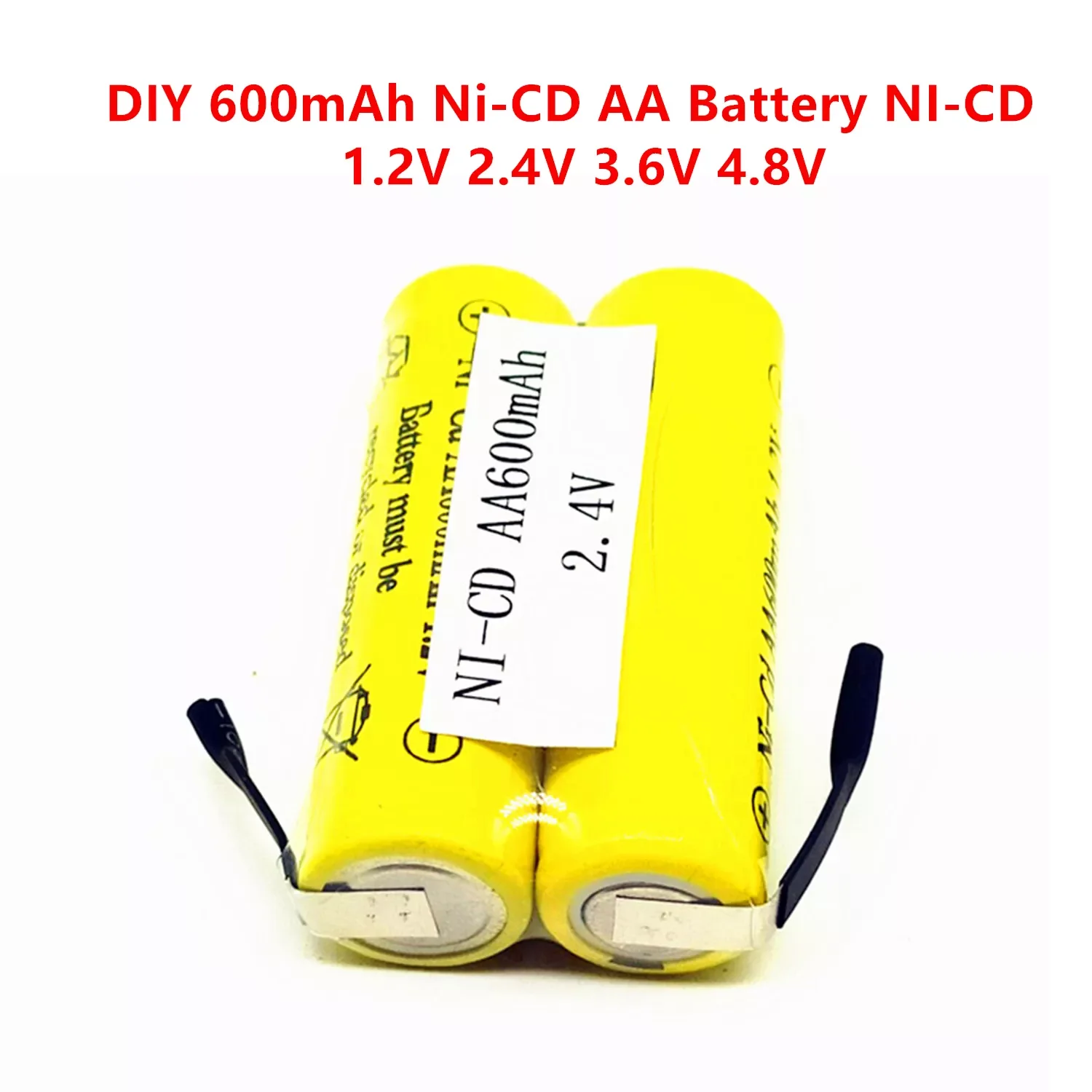 

NEW DIY Ni-CD AA 600Mah 1.2V 2.4V 3.6V 4.8V Rechargeable Battery