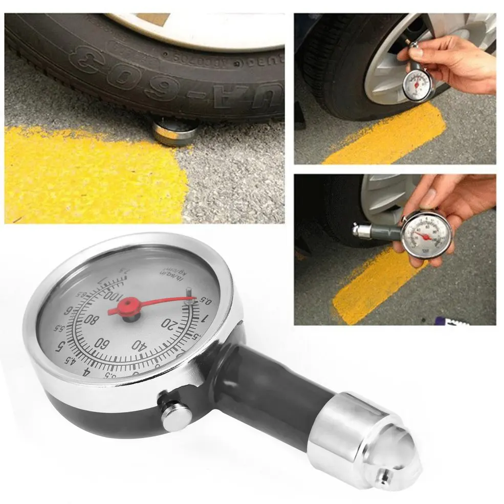 

Black High Precision Car Motor Bike Dial Tire Mini Tire Pressure Gauge Meter Measurement Fetal Pressure Monitor Tools