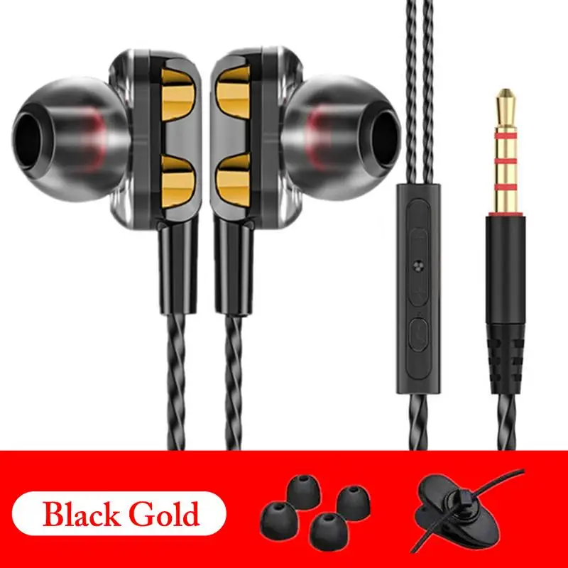 

3.5mm Wired Earphone Moving Coil Deep Bass In-Ear Headphones High Sound Quality Sports Headset With Mic For Mobile Phones