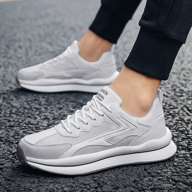 

Men's Shoes 2023 New Cross-tied Men's Vulcanize Shoes Fashioncolor Matching Hot Sale Round Head Casual Breathable Mesh Sneakers