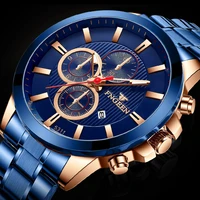 fngeen trend men quartz watch stainless steel strap luxury waterproof wear resistant mens watches luminous 2022 new watch 5311