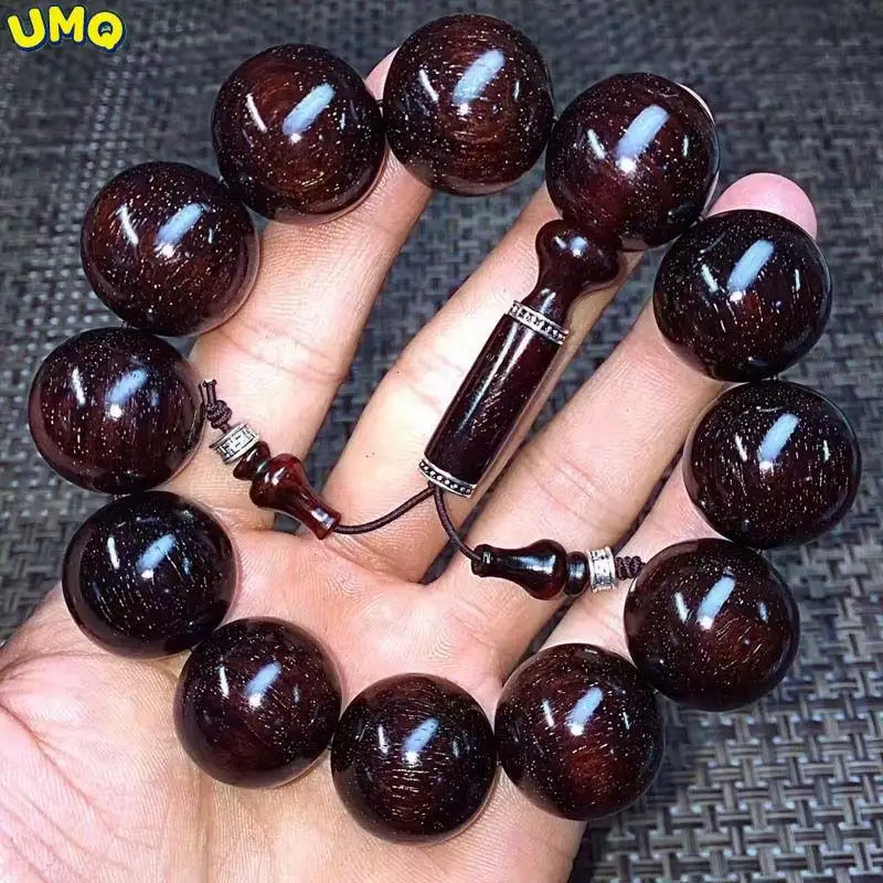 

Indian Small Leaf Red Sandalwood Bracelet with Old Material Full of Venus Buddha Beads Bracelet Jewelry for Men and Women[boxed]