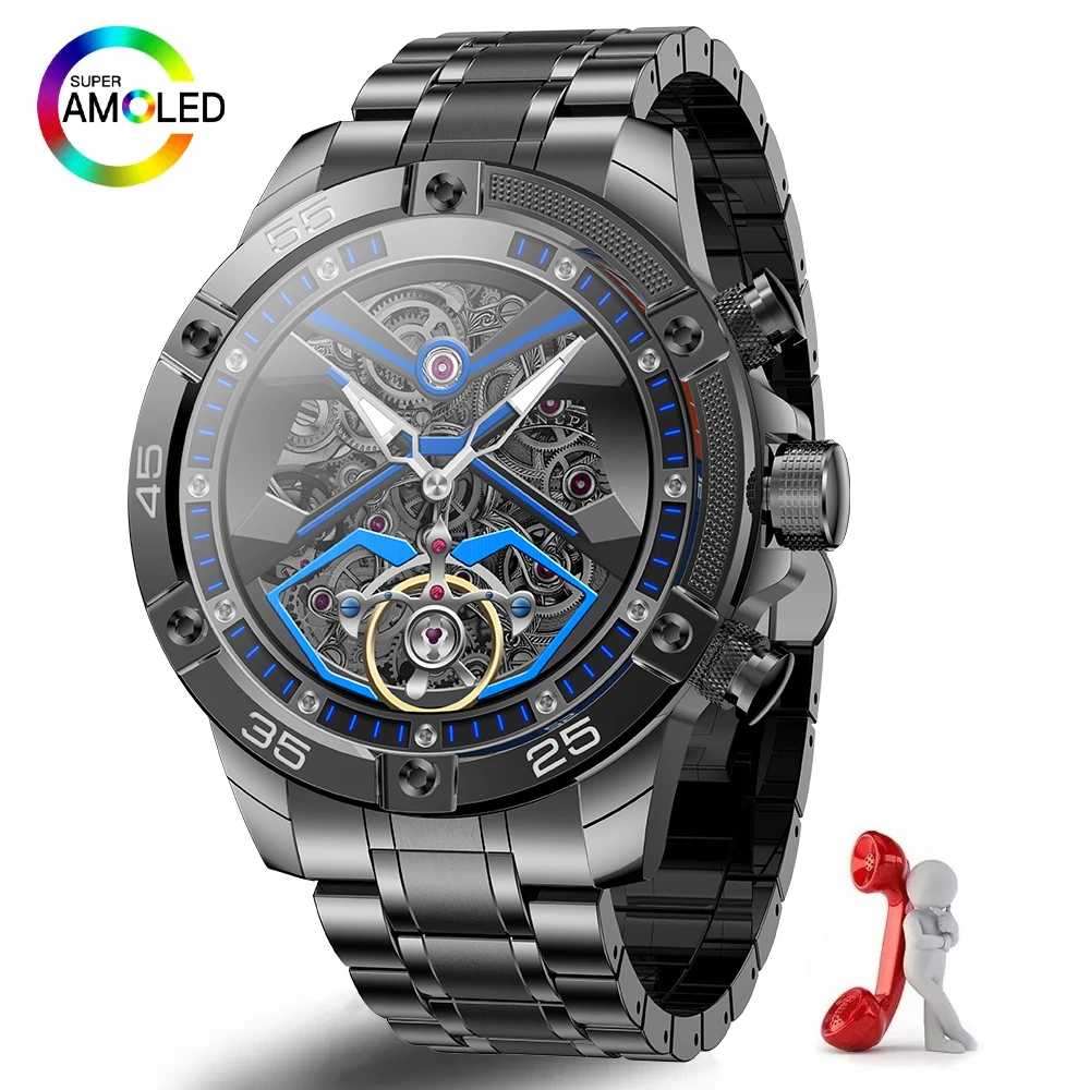 

New Fashion Business Smart Watch Men's Bluetooth Call 360 * 360 HD Screen Outdoor Sport Tracker Watch IP67 Waterproof Smartwatch