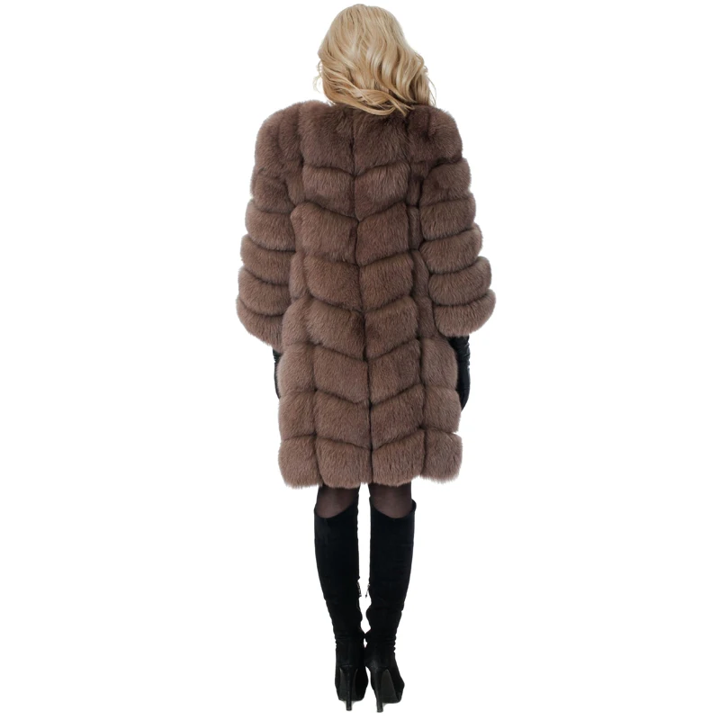 New Medium Long Fake Fox Fur Jacket Women Winter Faux Fox Fur Jackets Woman Warm Artifical Fox Fur Coats Female Ladies Fur