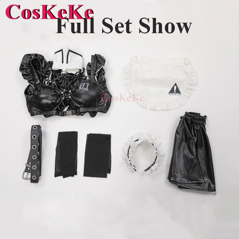 CosKeKe Боевая Горничная Косплей Аниме игровой костюм модная Милая горничная боевая