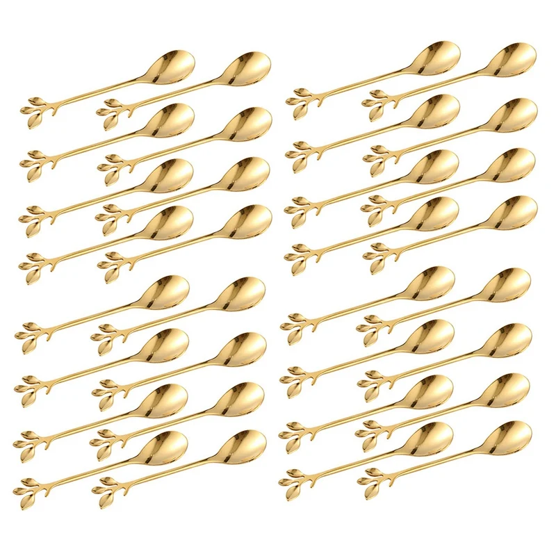 

Ice-Cream Tea Stirring Spoons Retro Dessert Demitasse Espresso Spoons Cutlery Kitchen Tableware 4 Set Of 32 Pieces