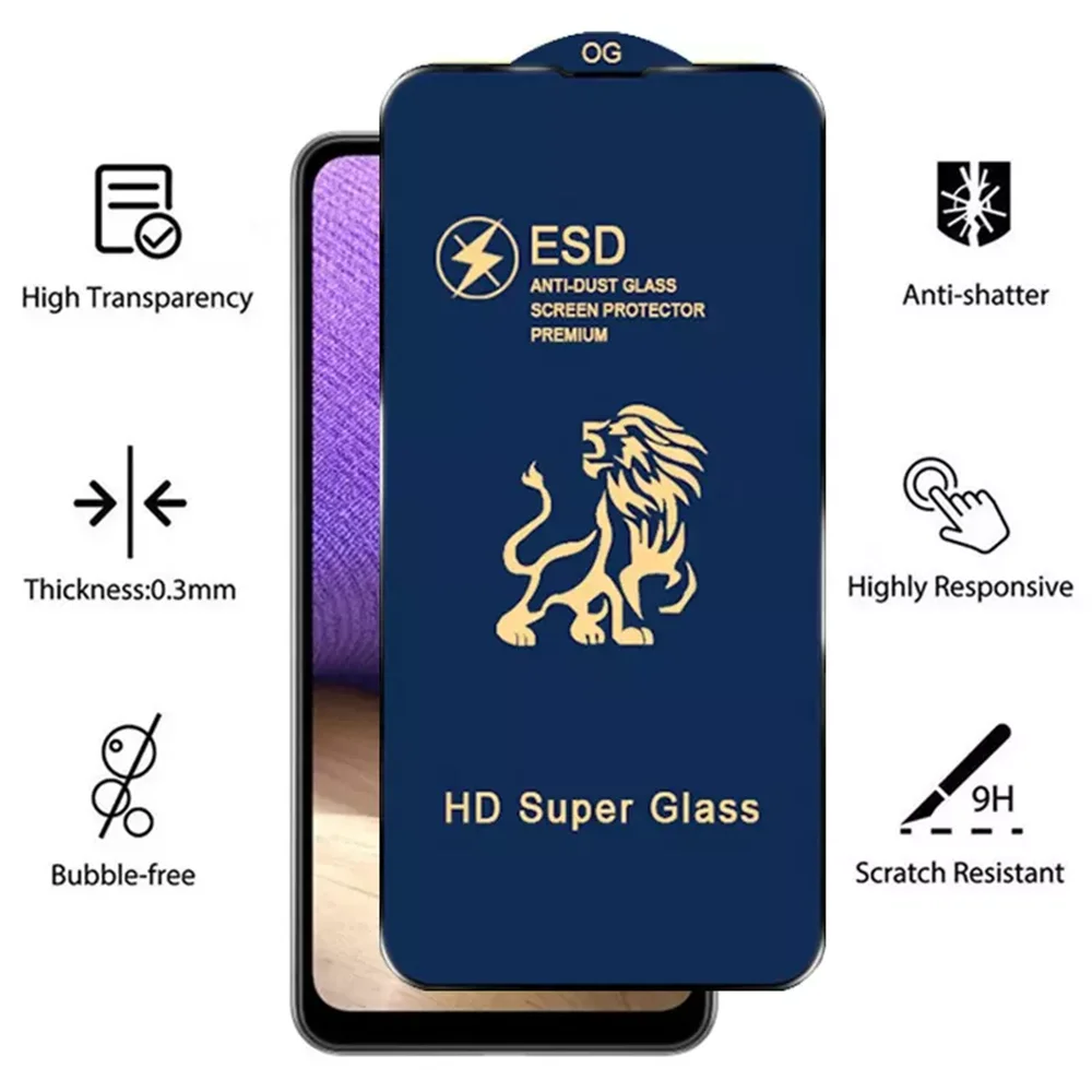 ESD Tempered Glass Full Cover Screen Protector Anti Static Film Explosion For iPhone 14 13 12 11 pro max 6 7 8 plus x xs