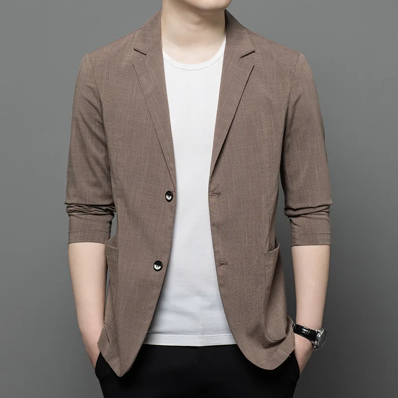 

K-New business leisure tooling young men suit khaki