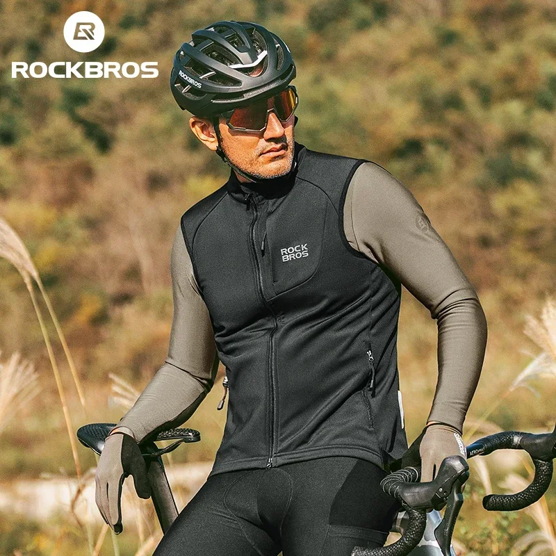 Велосипедный жилет ROCKBROS теплая флисовая ветрозащитная жилетка на флисовой