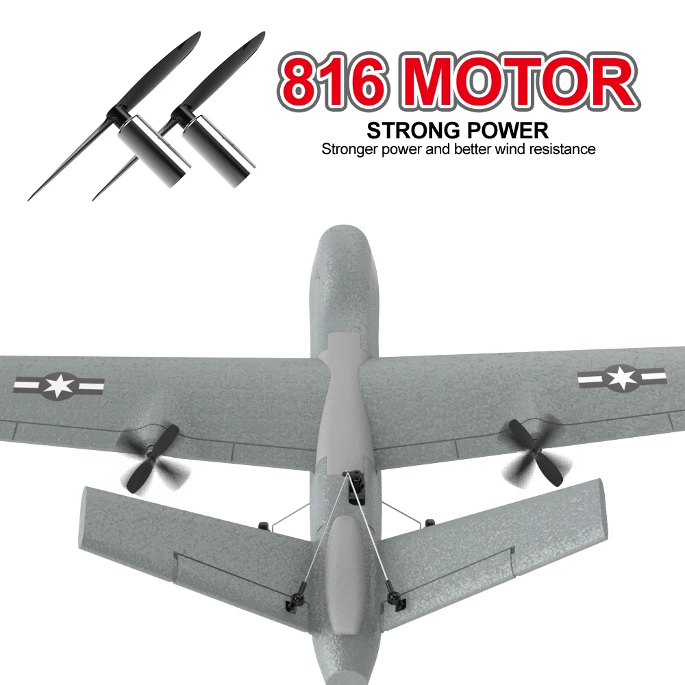Фото Z55 Predator 2,4G 3CH RC Самолет EPP Пена Ручной метатель Размах крыльев 660 мм Самолет с дистанционным управлением Планер Самолет Открытый Игрушки для мальчиков №2
