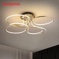 2022 new arrival designer modern ceiling lights with ring for living room golden base deco lighting bedroom lustres