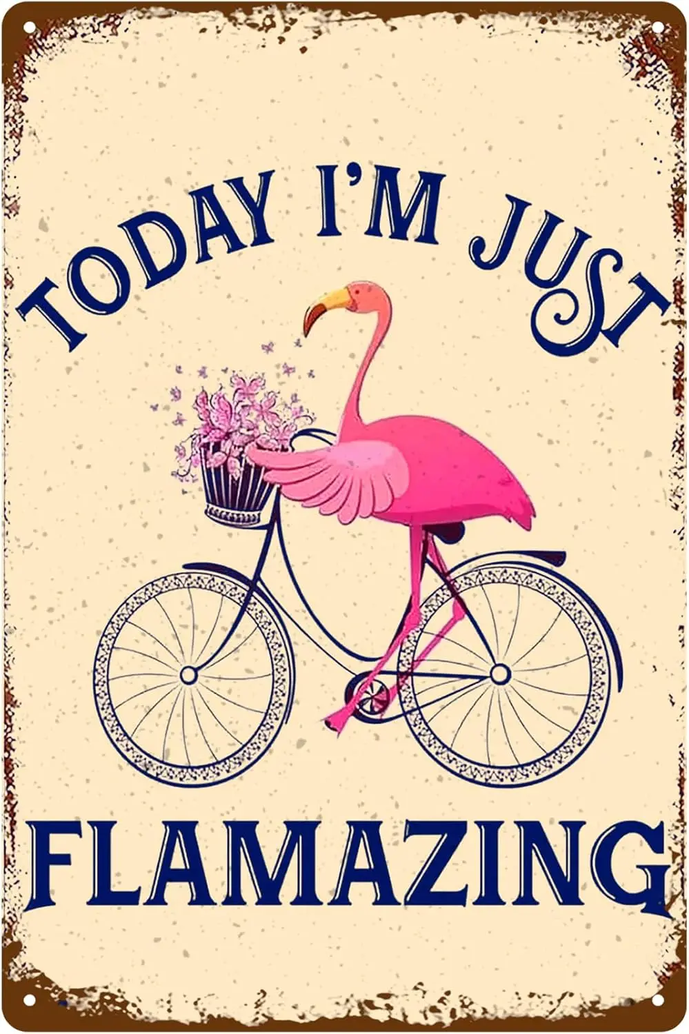 Metl Tn Sgn Vntge Unny Wll Декор Tody 'm Just lmzng Bcycle Плакат rt или Home Lvng Комната Спальня Grden Grge Oce Ce