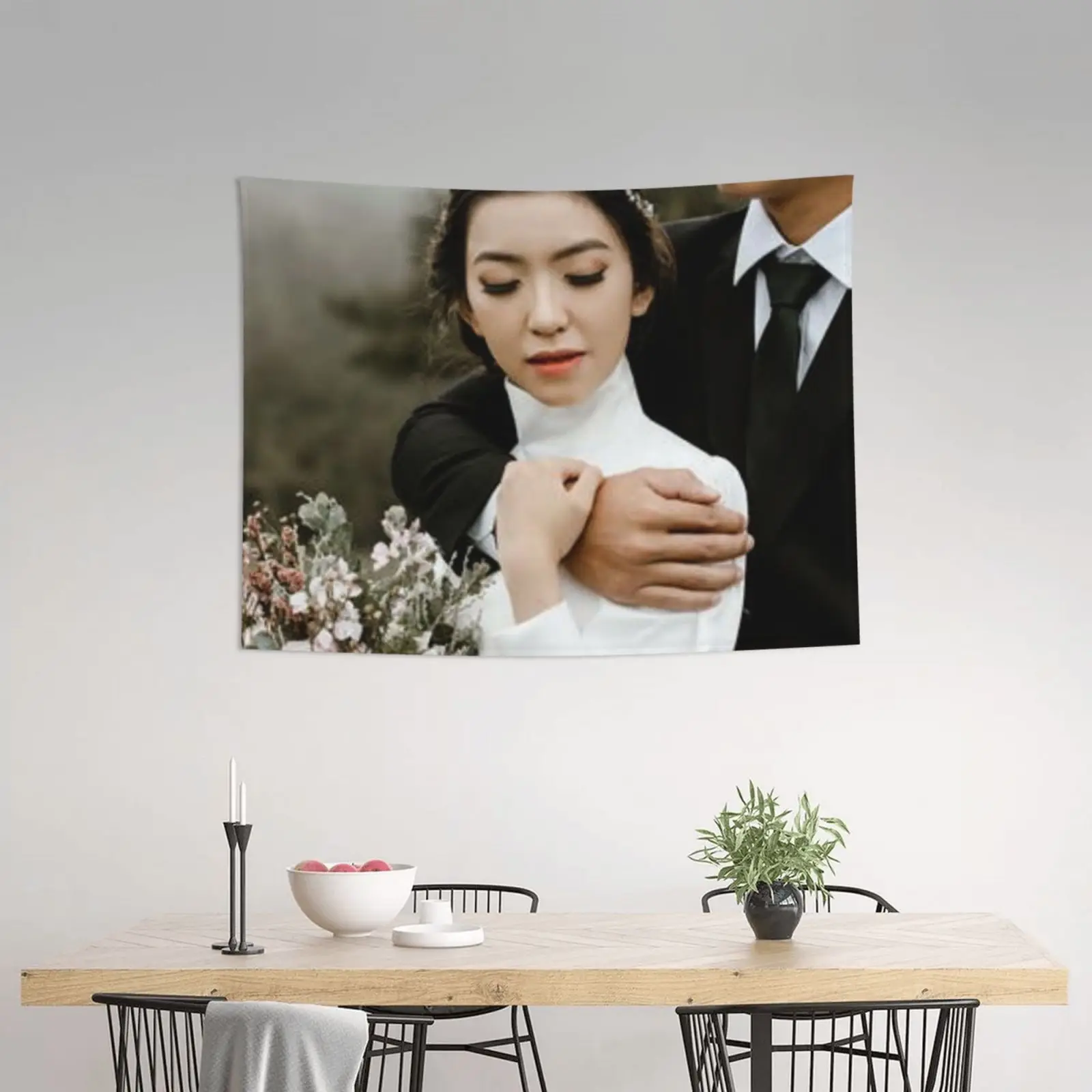 

Custom Your Picture Tapestry, Personalized Wedding Gift Wedding Decor Wall Hanging for Room