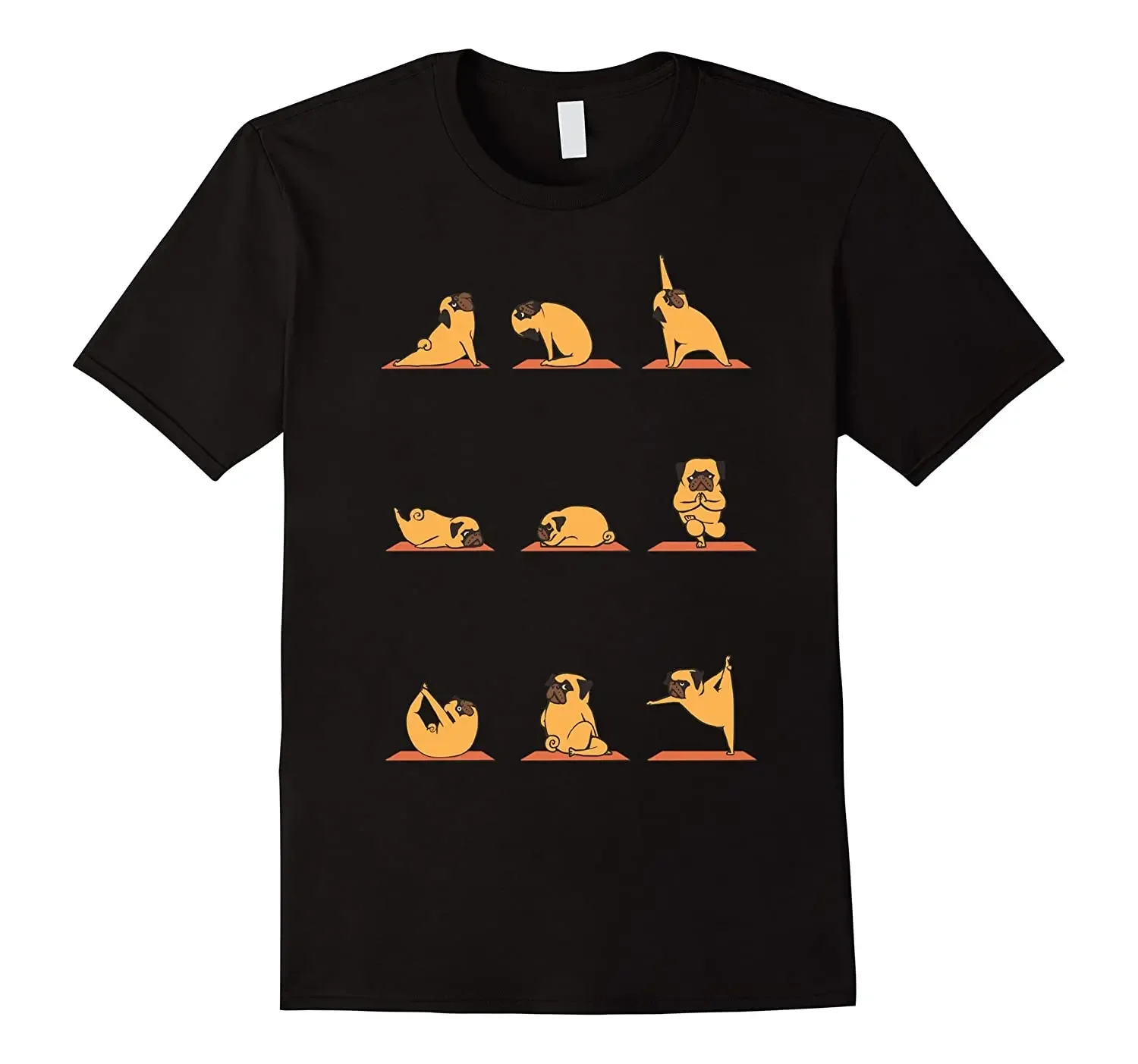 Сексуальная подарочная футболка для любителей забавных собак мопсов и йоги.
