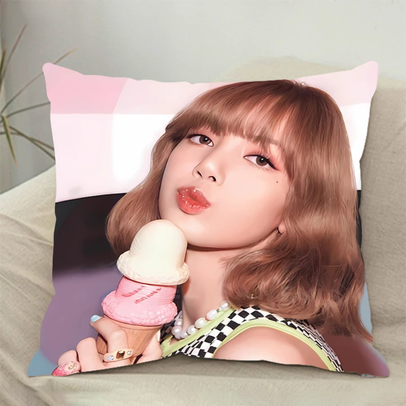 L-LISAs Милая Девушка С Принтом Квадратный Чехол Для Подушки Двусторонний Удобный