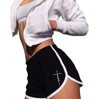 ladies fashion faith print versatile drawstring summer beach sports shorts 2 piece combination breathable womens 13 pants