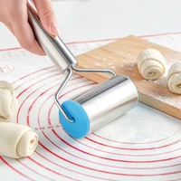 stainless steel rolling pin pastry pizza fondant bakers roller metal gift kitchen tool for baking dough pizza cooking gadgets