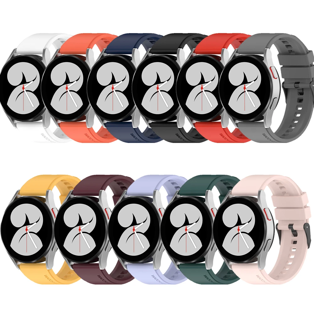 Band For Samsung Galaxy Watch 5 4 44mm 40mm galaxy4 classic 46mm 42mm Silicone Bracelet Active 2 Galaxy Watch 5 pro 45mm Strap