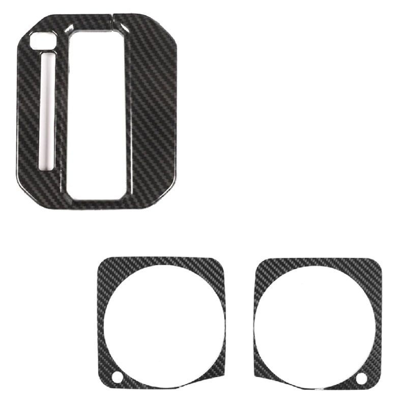 

For Suzuki Jimny 2019 2020 Carbon Fiber Dashboard Screen Decoration Cover Trim With Gear Shift Panel Cover Trim Sticker