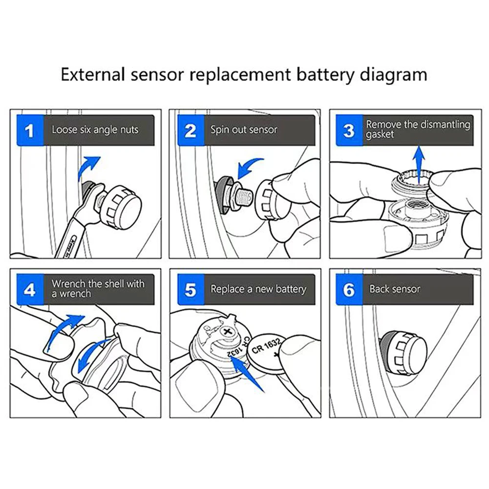 Датчик давления в шинах 2 шт. беспроводная система контроля для мотоциклов TPMS