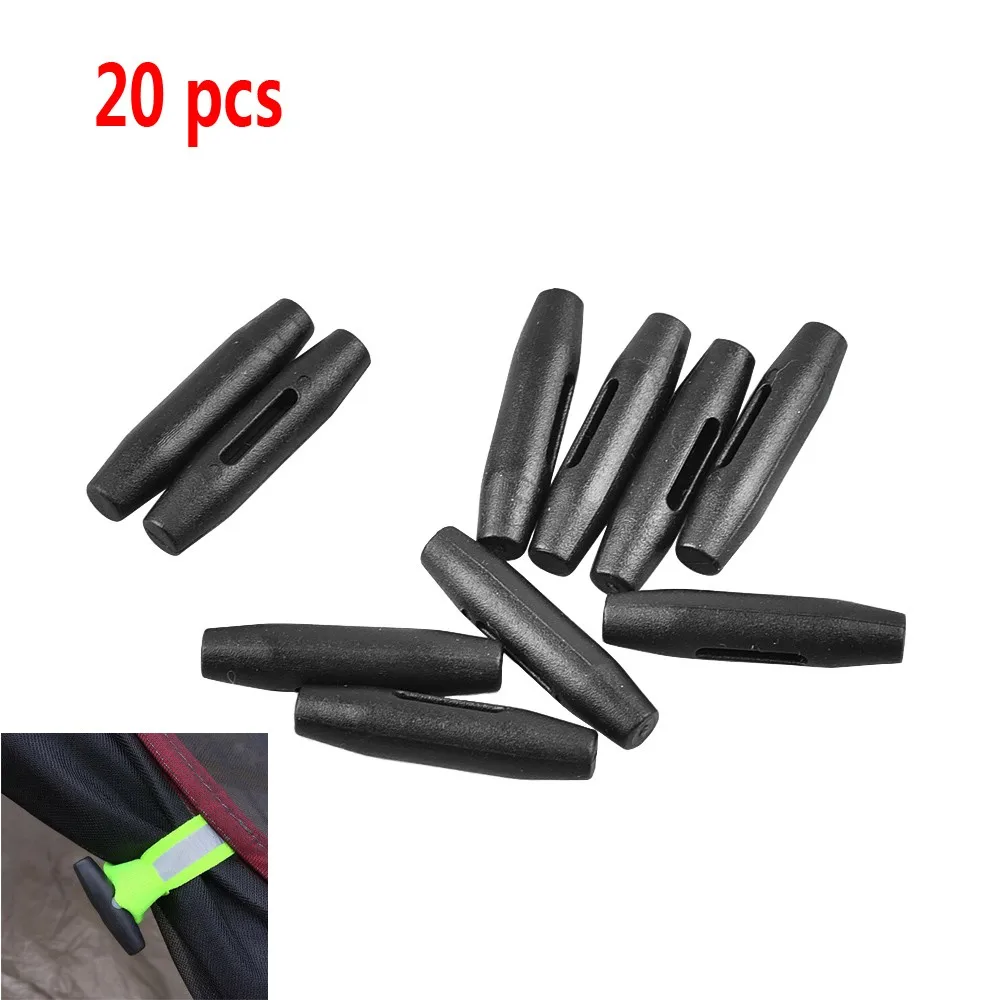 Купи 20 Pieces Camping Awning Tent Fly Roll Up Buckle Tent Inner Tent Duffle Toggle Stopper Canopy Door Curtain Folding за 21 рублей в магазине AliExpress